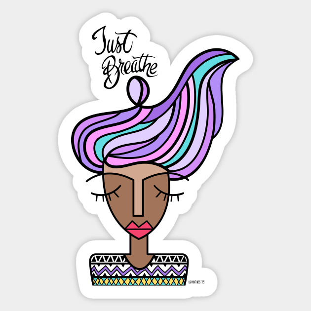 Just Breathe Sticker by ANDREASILVESTRI